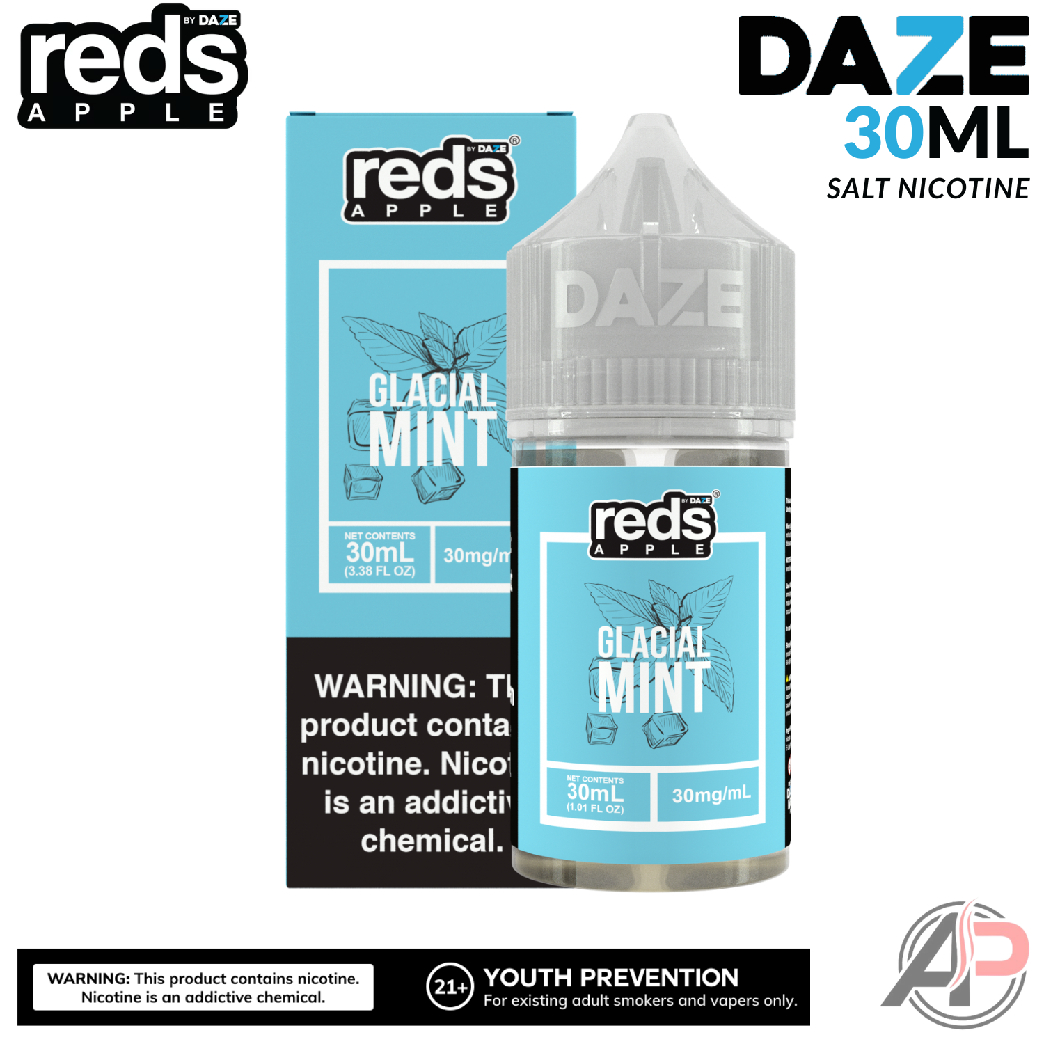 7 Daze Reds Glacial Mint Salt Nicotine 30mL