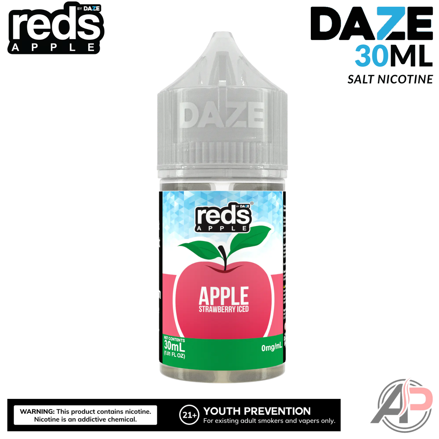 7 Daze Reds Apple Strawberry Iced Salt Nicotine 30mL