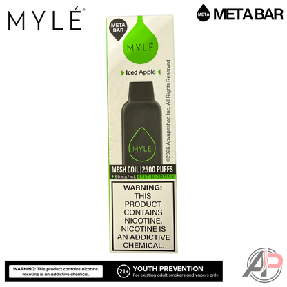Myle Meta Bar Vape 2500 Puffs Vape Disposable Device