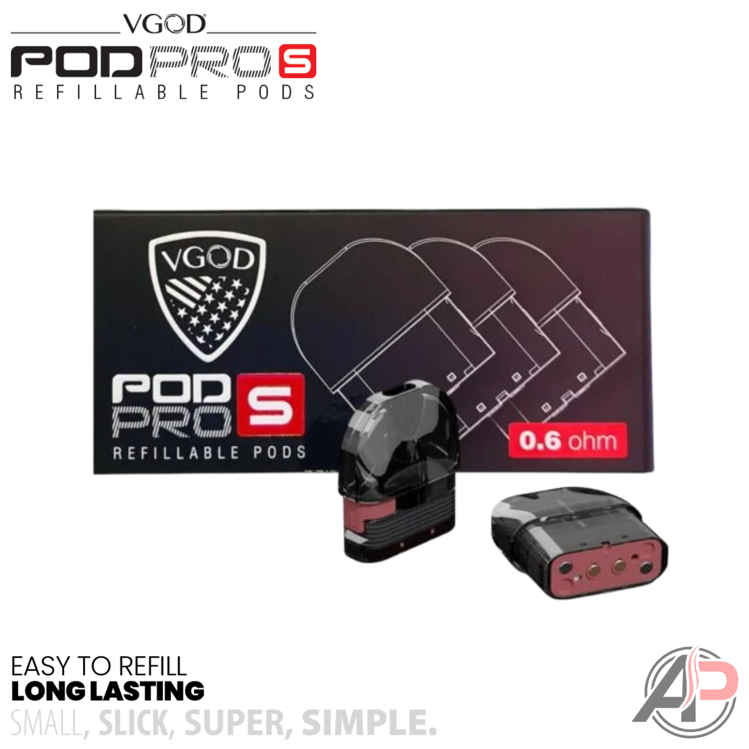 Vgod Pod Pro S Replacement Pods 3 Pack  Apvs
