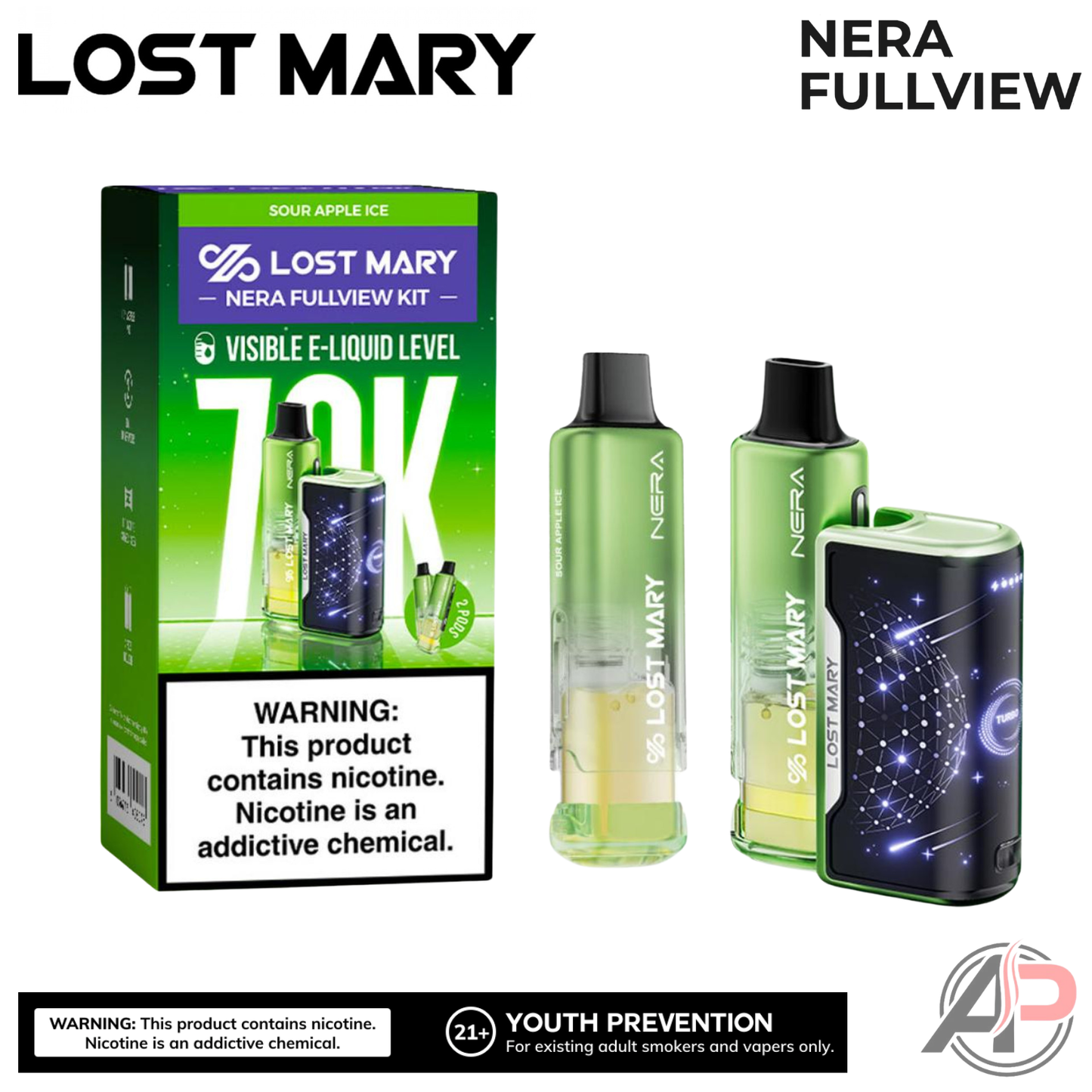 Lost Mary Nera Fullview 70k Puffs Disposable Vape Device Kit