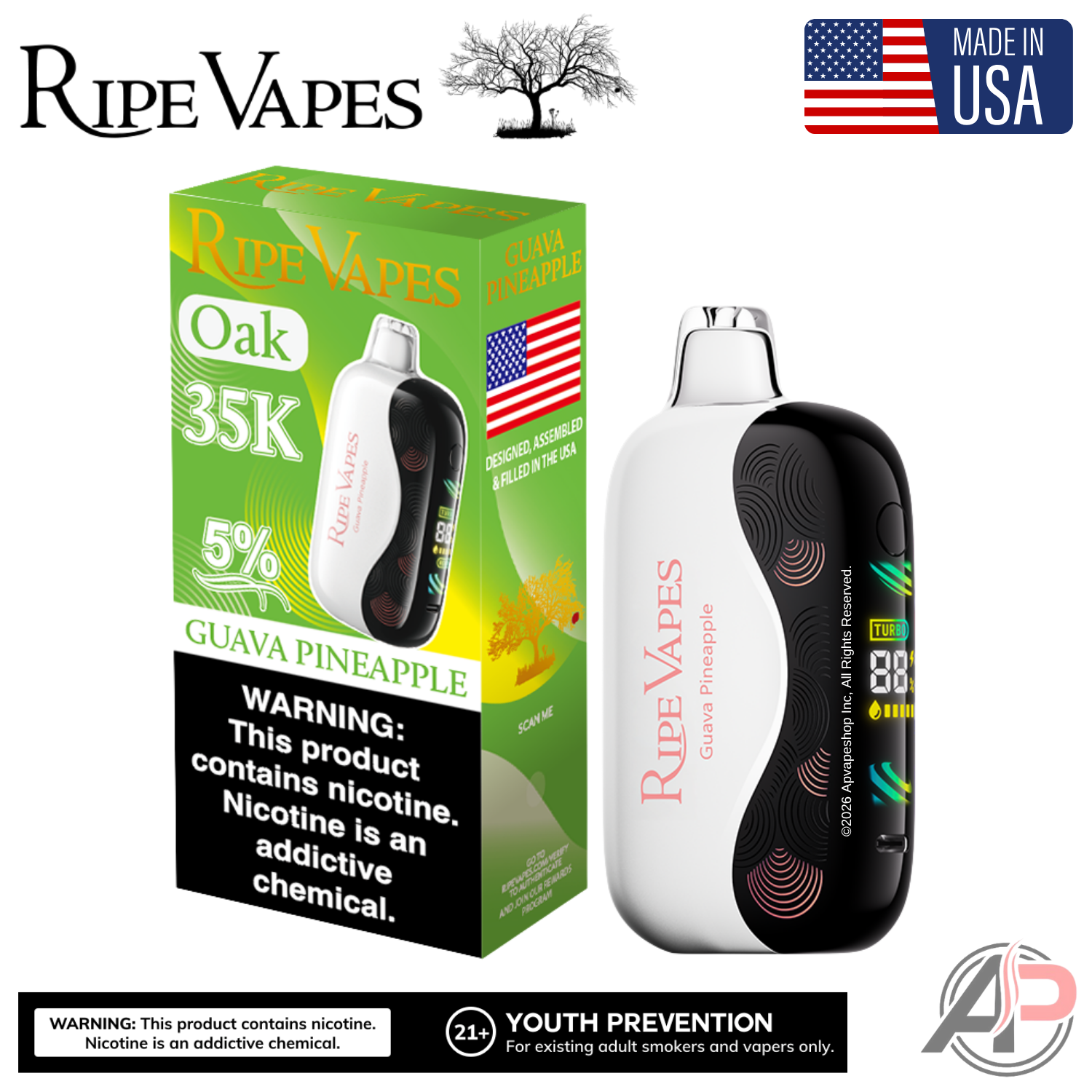 Ripe Vapes Oak 35000 Puffs Disposable Vape Device