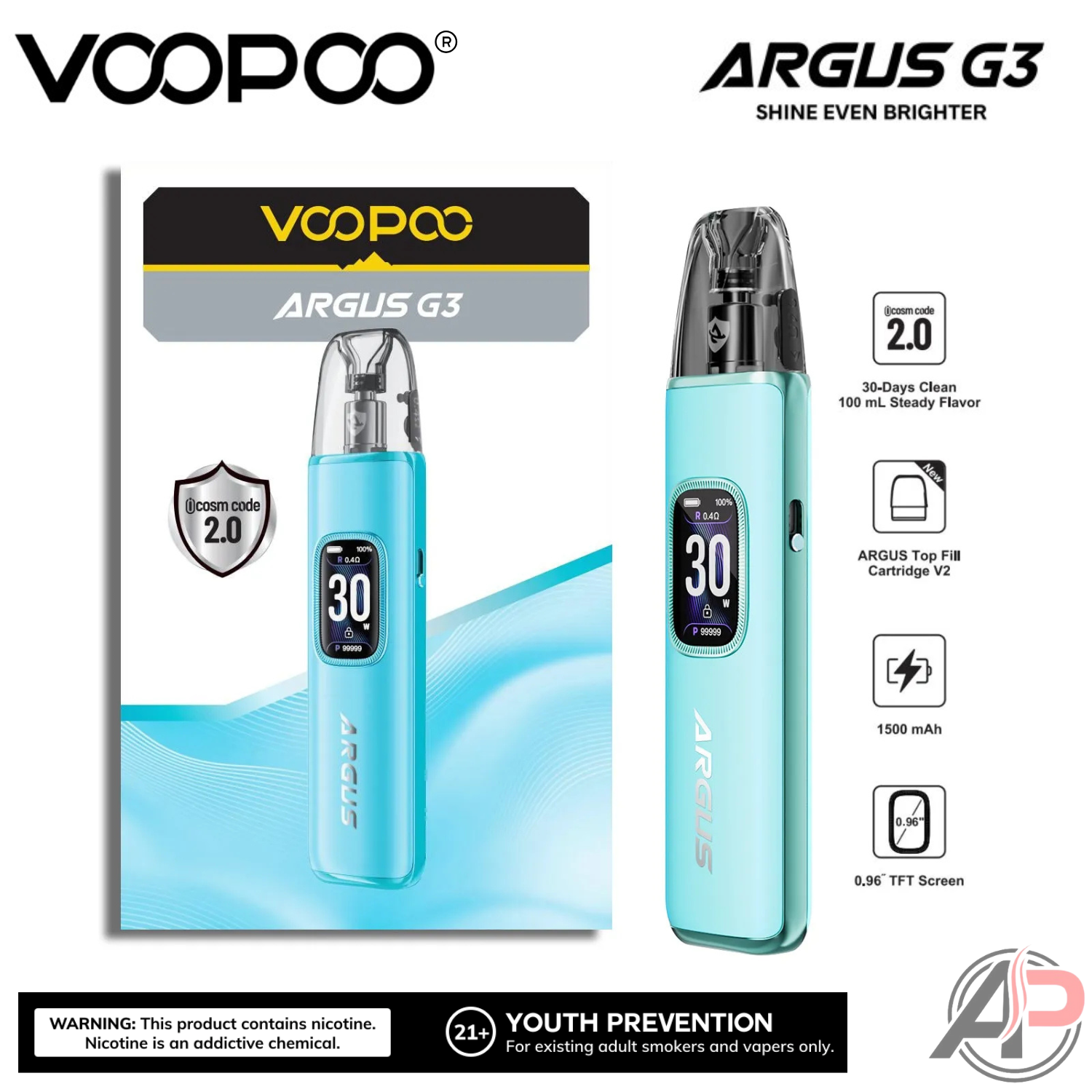 Voopoo Argus G3 30w Pod System Starter Kit Device