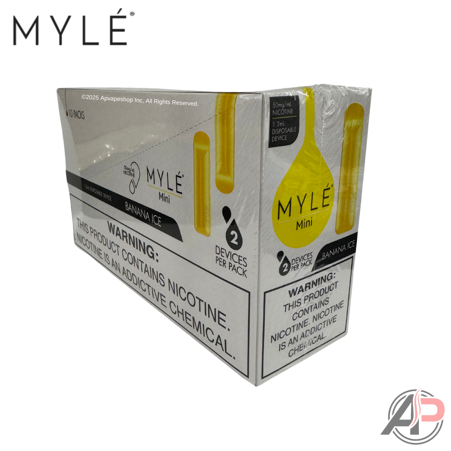 Myle Mini Disposable Vape Device Wholesale Box Banana Ice