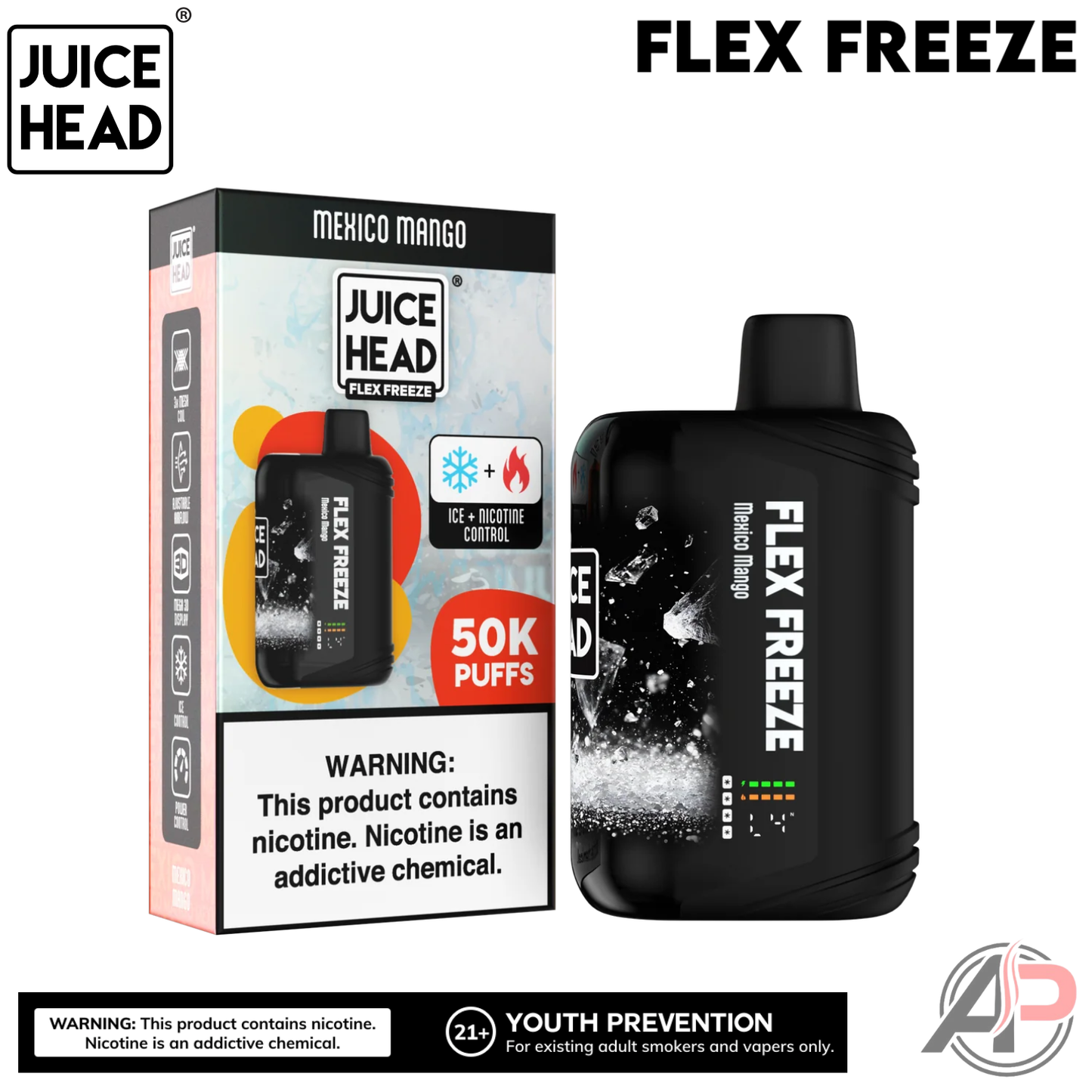 Juice Head Flex Freeze 50,000 Puffs Disposable Vape Device