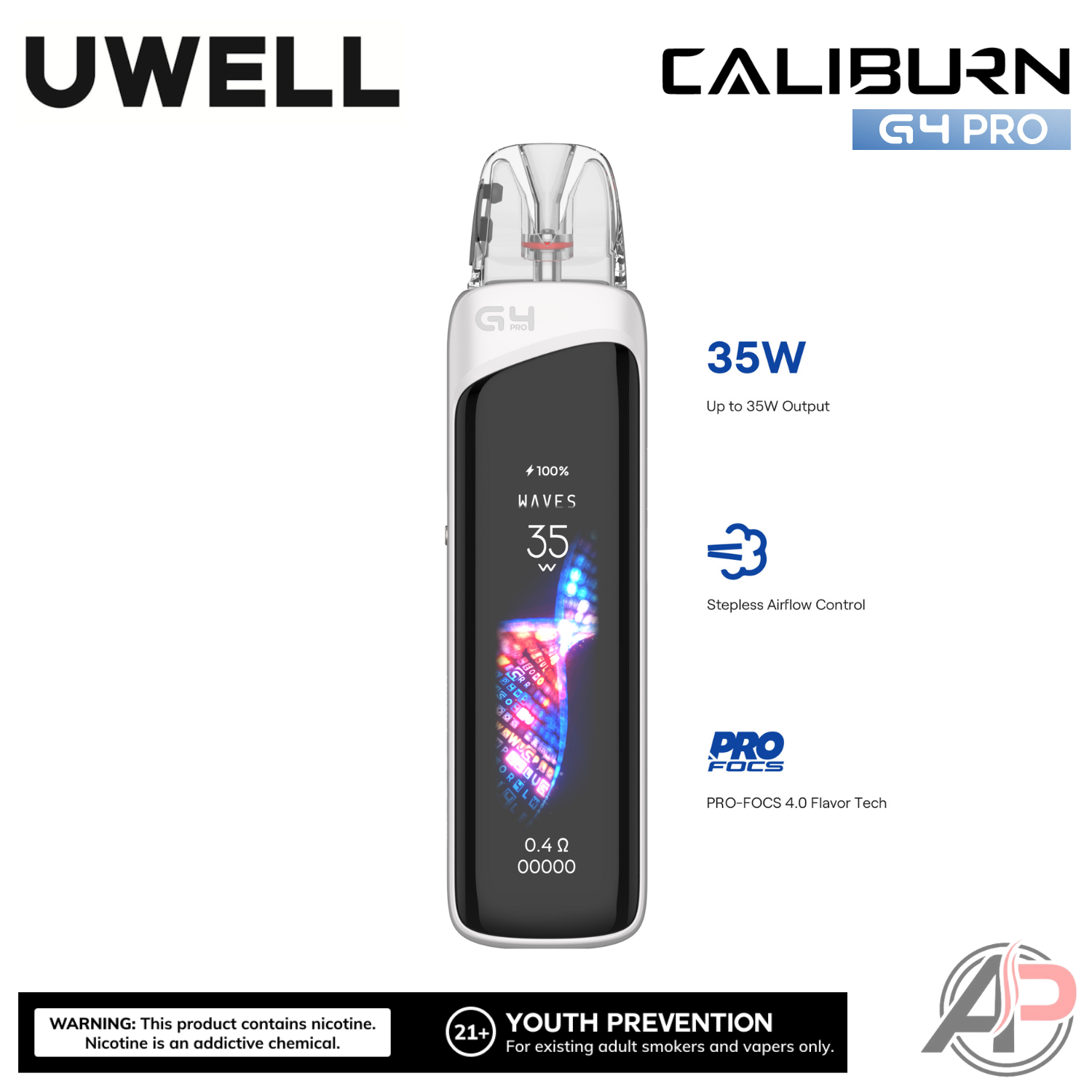 Uwell Caliburn G4 Pro Pods System Starter Kit Device