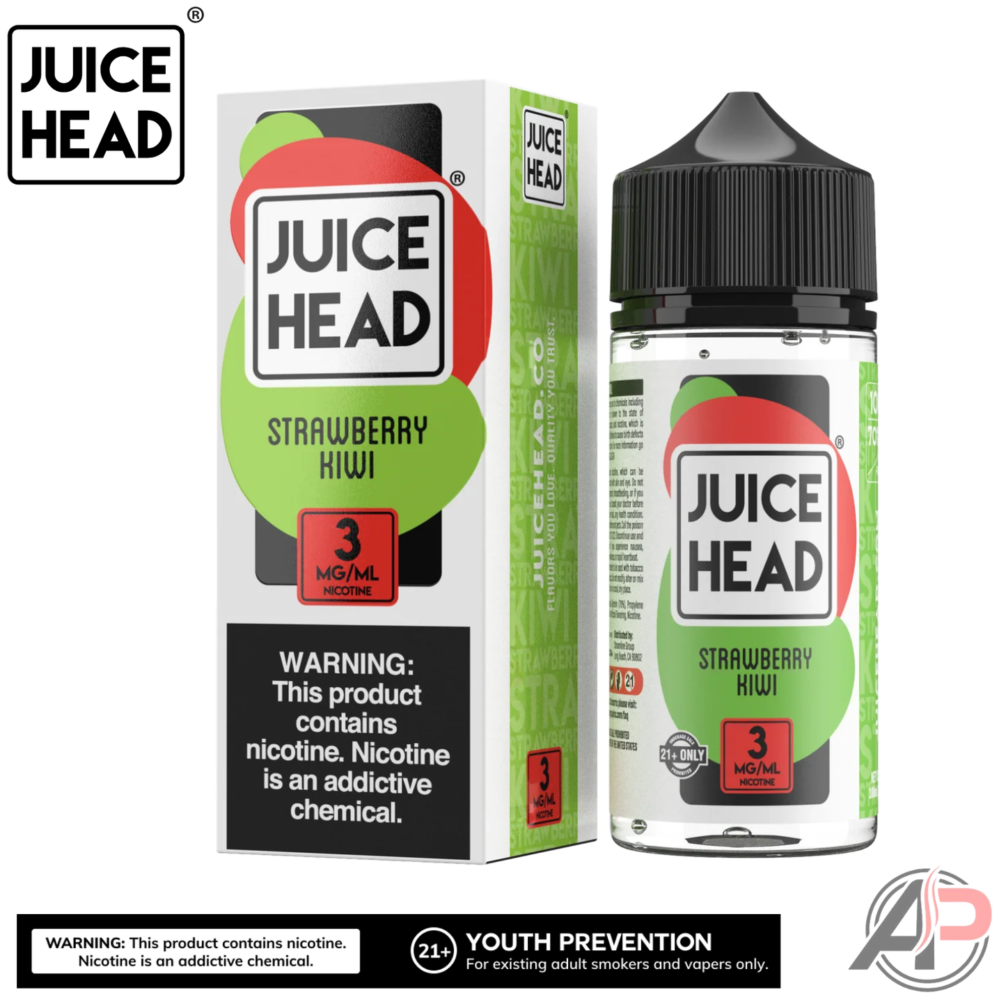 Juice Head Strawberry Kiwi E-Liquid 100mL