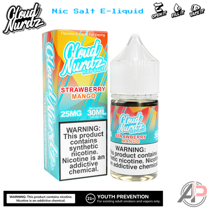 Cloud Nurdz Strawberry Mango Iced E-Liquid 100mL