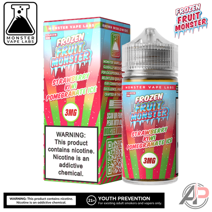 Strawberry Kiwi Pomegranate Ice E-Liquid By Frozen Fruit Monster Vape Labs 100mL