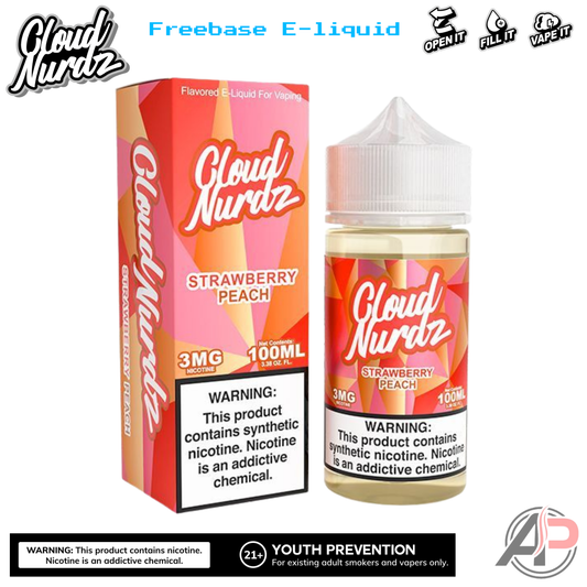 Cloud Nurdz Strawberry Peach E-Liquid 100mL