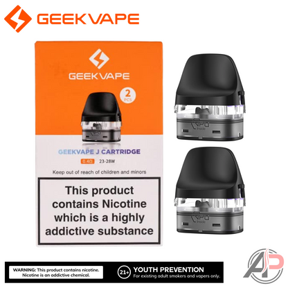Geek Vape J Replacement Pod Cartridges 2 Pack Apvs Geek Vape J Replacement Pod Cartridges 2 Pack Apvs