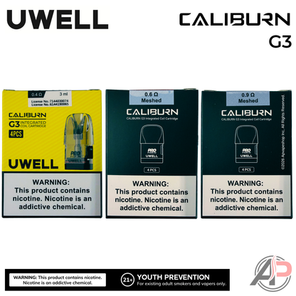 Uwell Caliburn G3 Replacement Pods 4 Pack