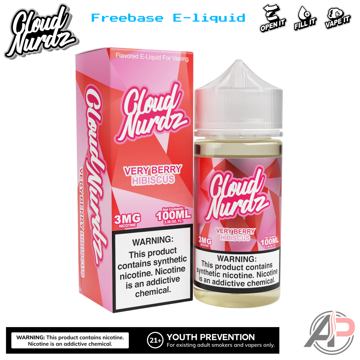 Cloud Nurdz Very Berry Hibiscus E-Liquid 100mL