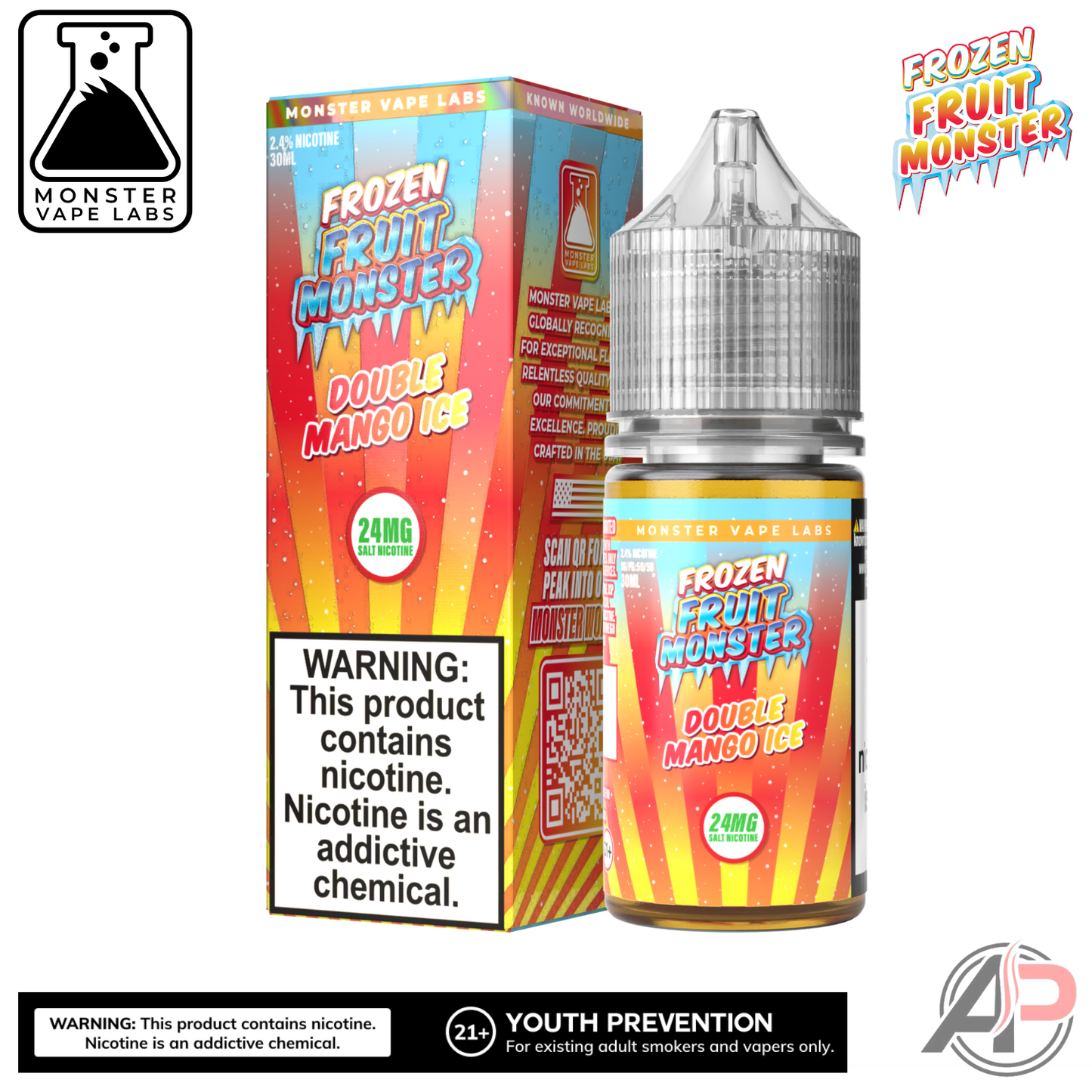 Double Mango Ice E-Liquid By Frozen Fruit Monster Vape Labs 100mL
