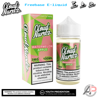 Cloud Nurdz Watermelon Apple E-Liquid 100mL
