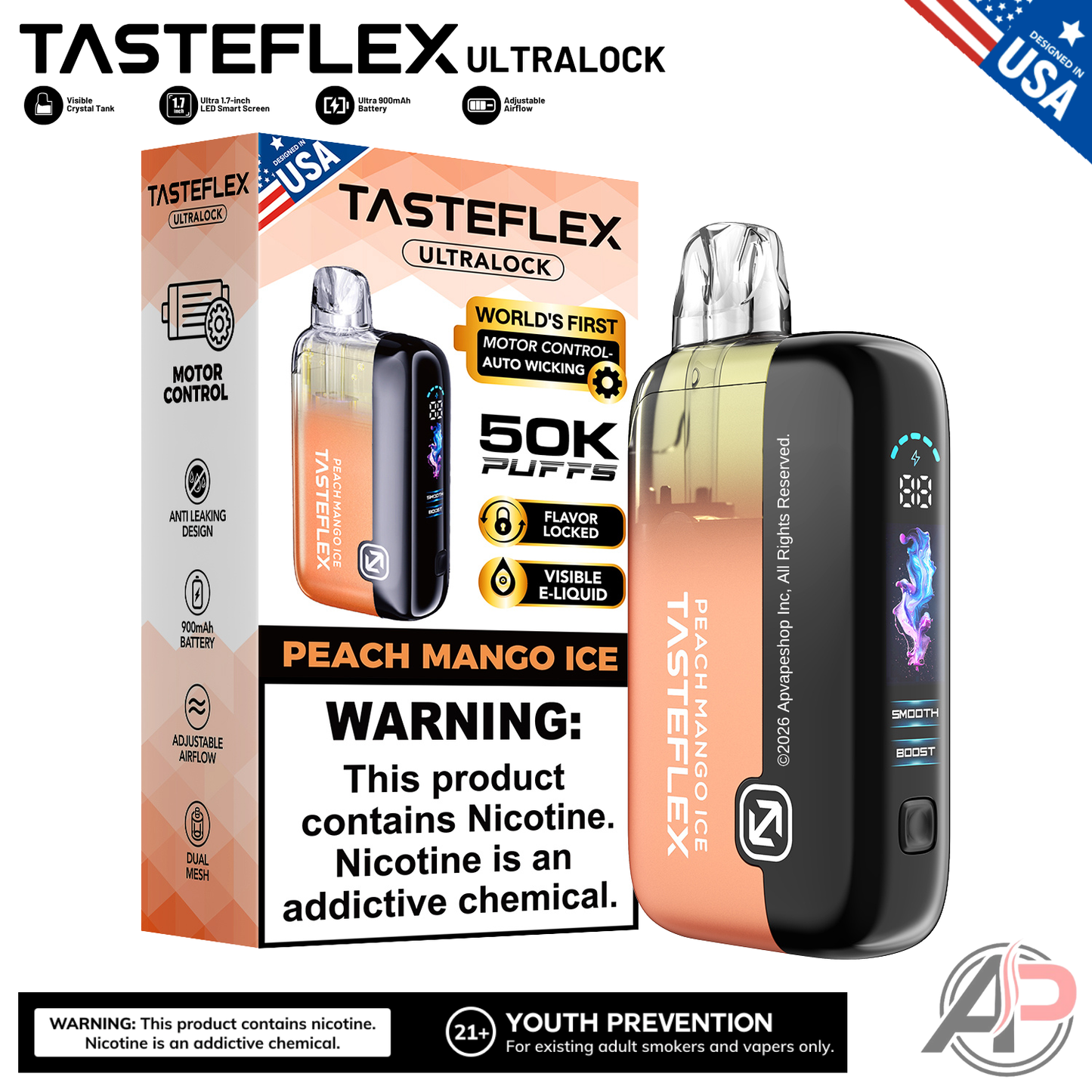 Tasteflex Ultralock 50000 Puffs Disposable Vape Device