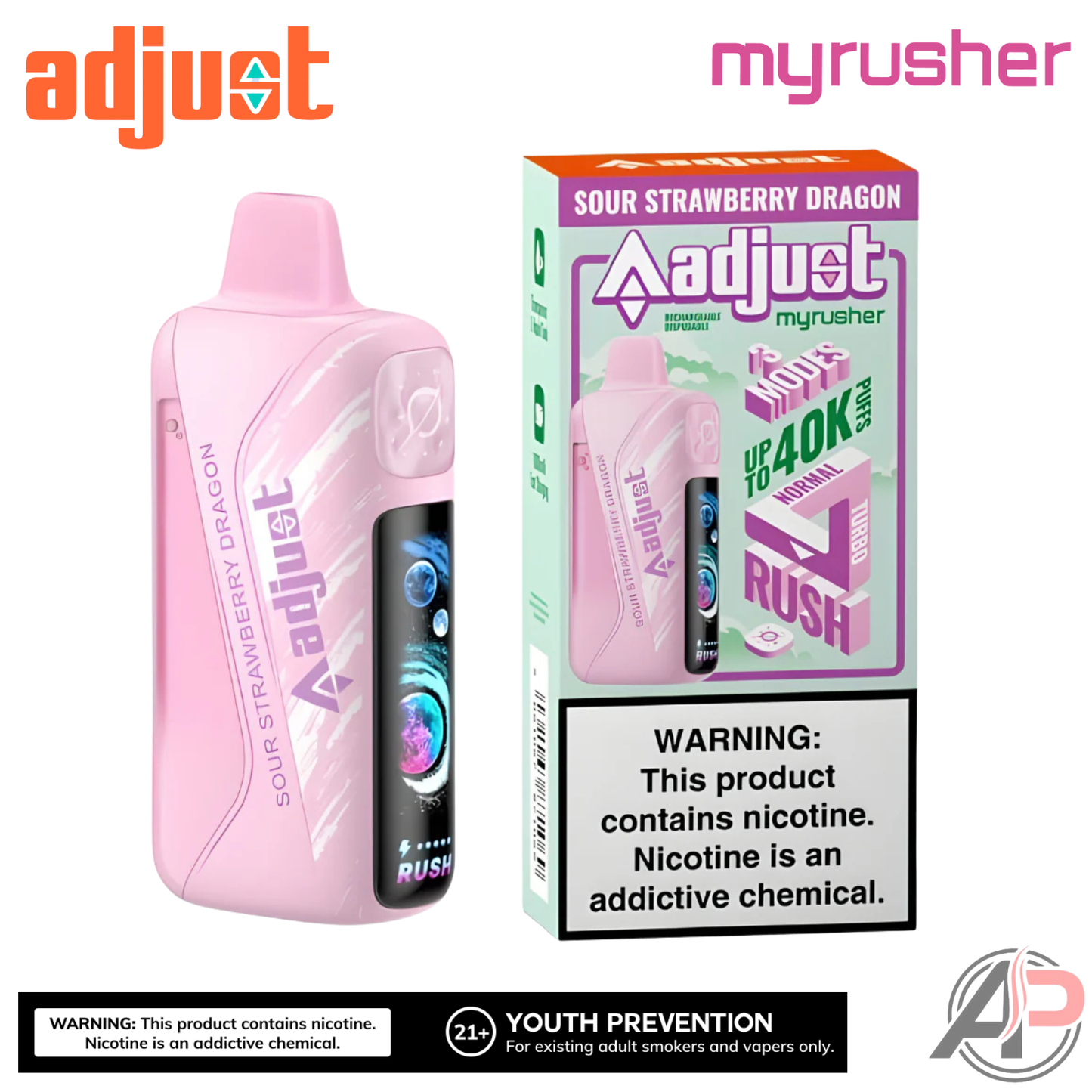 Adjust MyRusher 40k Puffs Disposable Vape Device