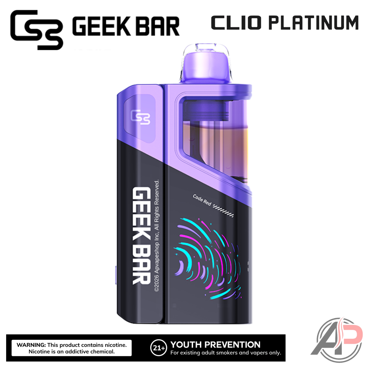 Geek Bar Clio Platinum 50,000 Puffs Disposable Vape Device Kit