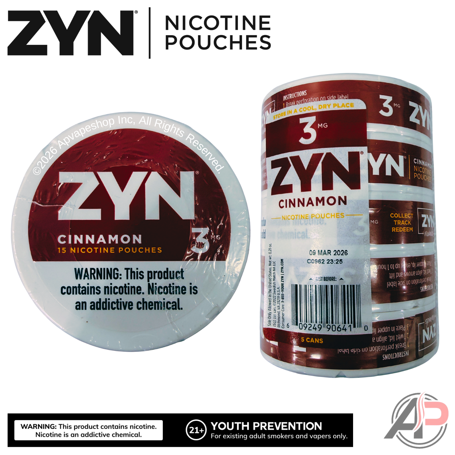 Zyn Nicotine Pouches Cinnamon 3mg