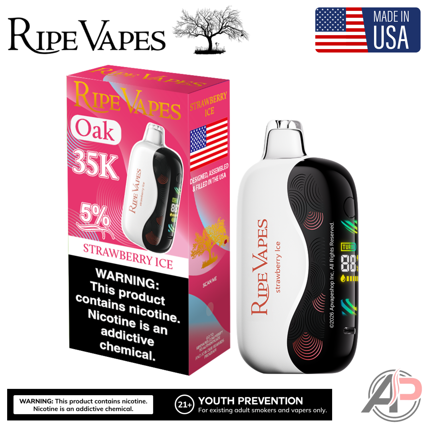 Ripe Vapes Oak 35000 Puffs Disposable Vape Device Apvs Ripe Vapes Oak 35000 Puffs Disposable Vape Device Apvs
