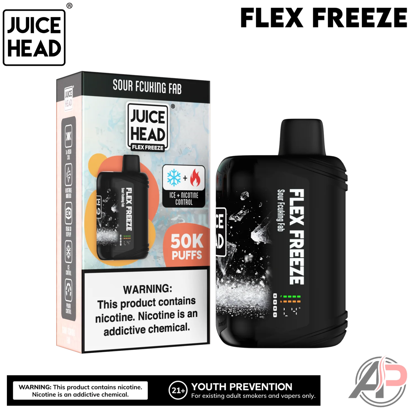 Juice Head Flex Freeze 50,000 Puffs Disposable Vape Device