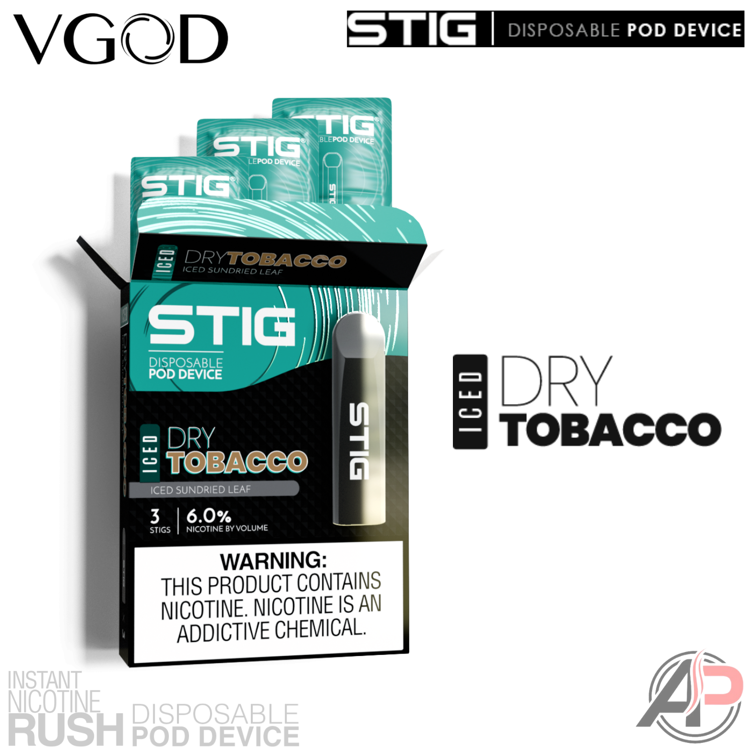 Vgod Stig Disposable Vape Device 3 Pack