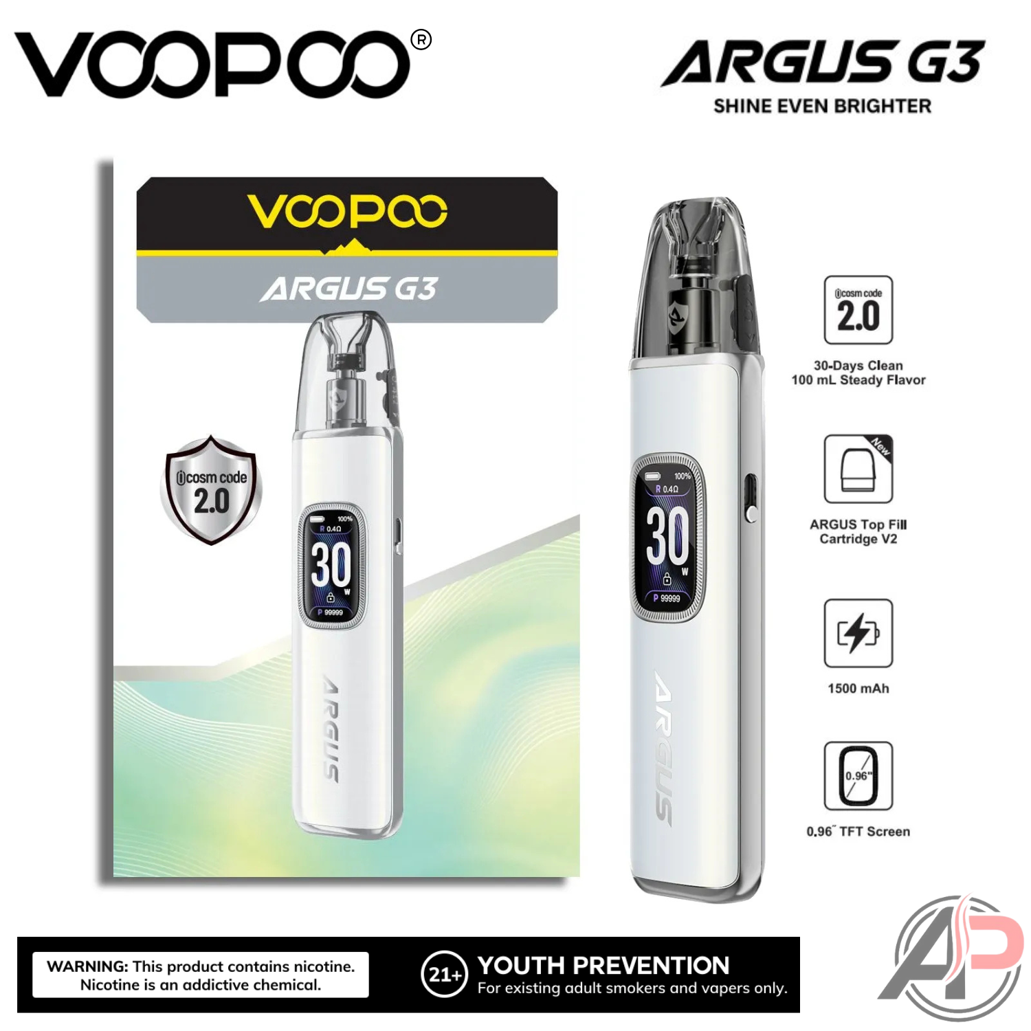 Voopoo Argus G3 30w Pod System Starter Kit Device