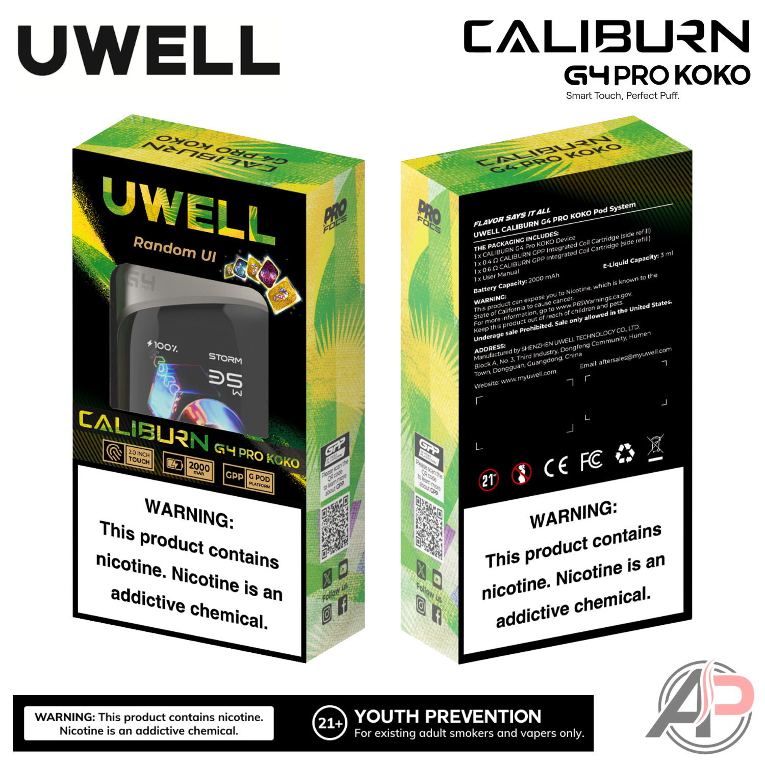 Uwell Caliburn G4 Pro Koko 35W Pod System Starter Kit Device