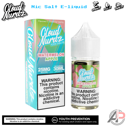 Cloud Nurdz Watermelon Apple Iced E-Liquid 100mL