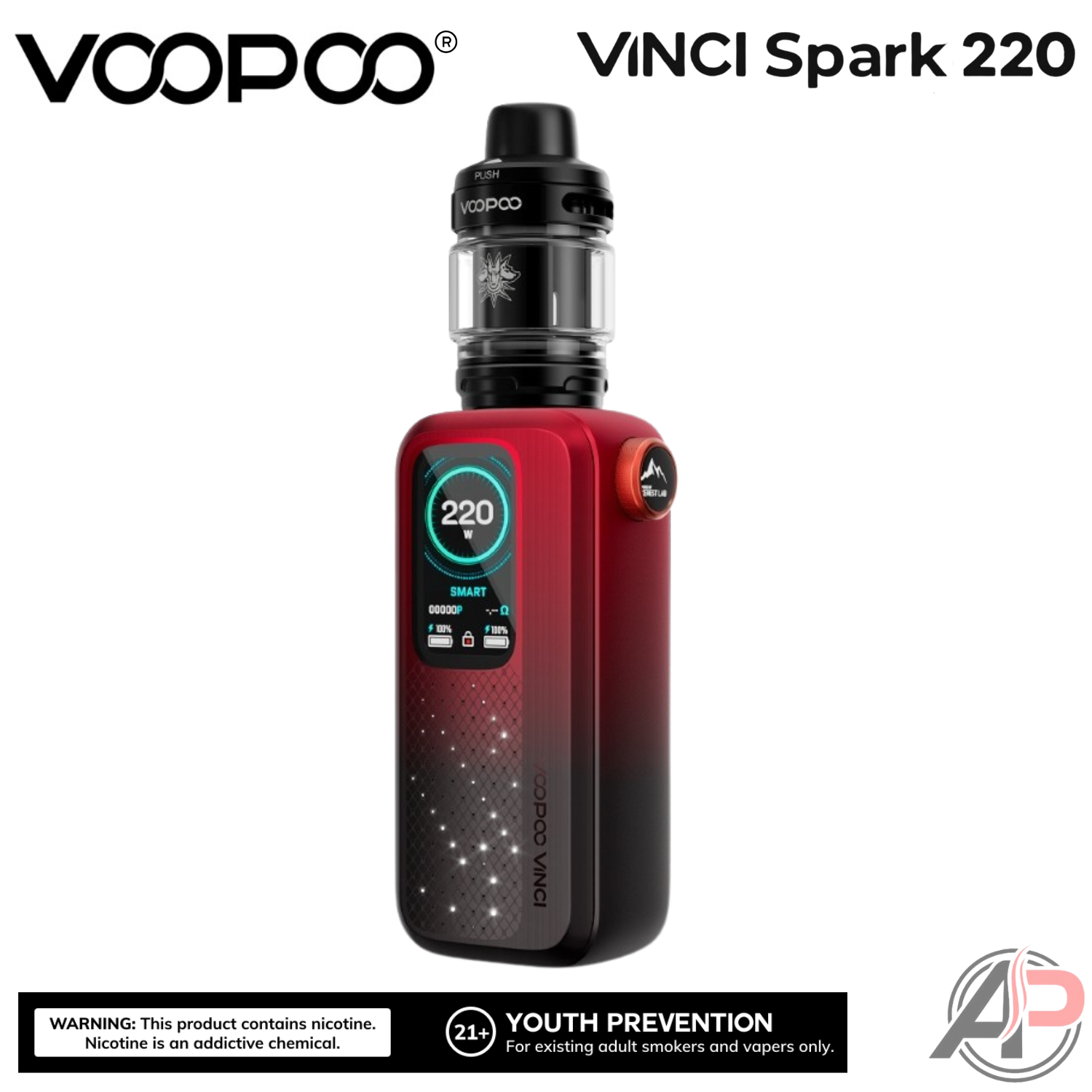 Voopoo Vinci Spark 220W Box Mod Starter Kit Device Apvs Voopoo Vinci Spark 220W Box Mod Starter Kit Device Apvs