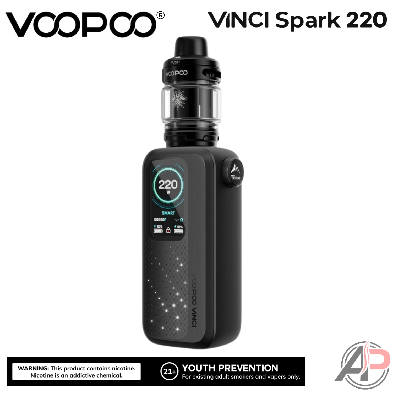 Voopoo Vinci Spark 220W Box Mod Starter Kit Device Apvs Voopoo Vinci Spark 220W Box Mod Starter Kit Device Apvs