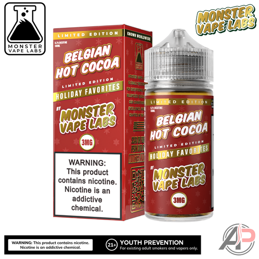 Belgian Hot Cocoa E-Liquid By Holiday Monster Vape Labs 100mL