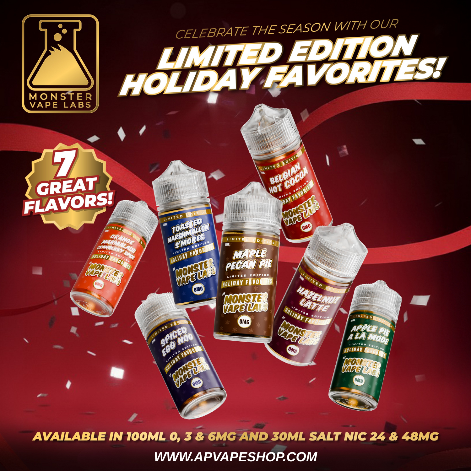 monster vape labs flavors Hazelnut Latte E-Liquid By Holiday Monster Vape Labs 100mL – Apvs