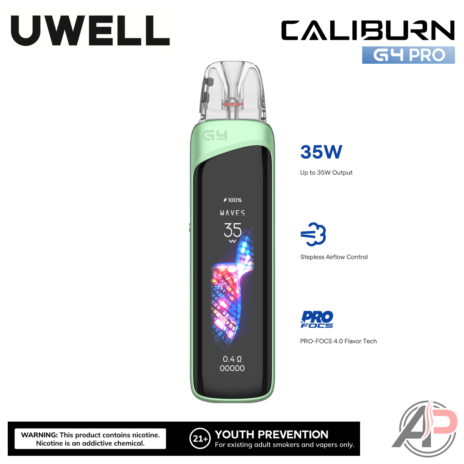 Uwell Caliburn G4 Pro Pod System Starter Kit Device Apvs Uwell Caliburn G4 Pro Pod System Starter Kit Device Apvs