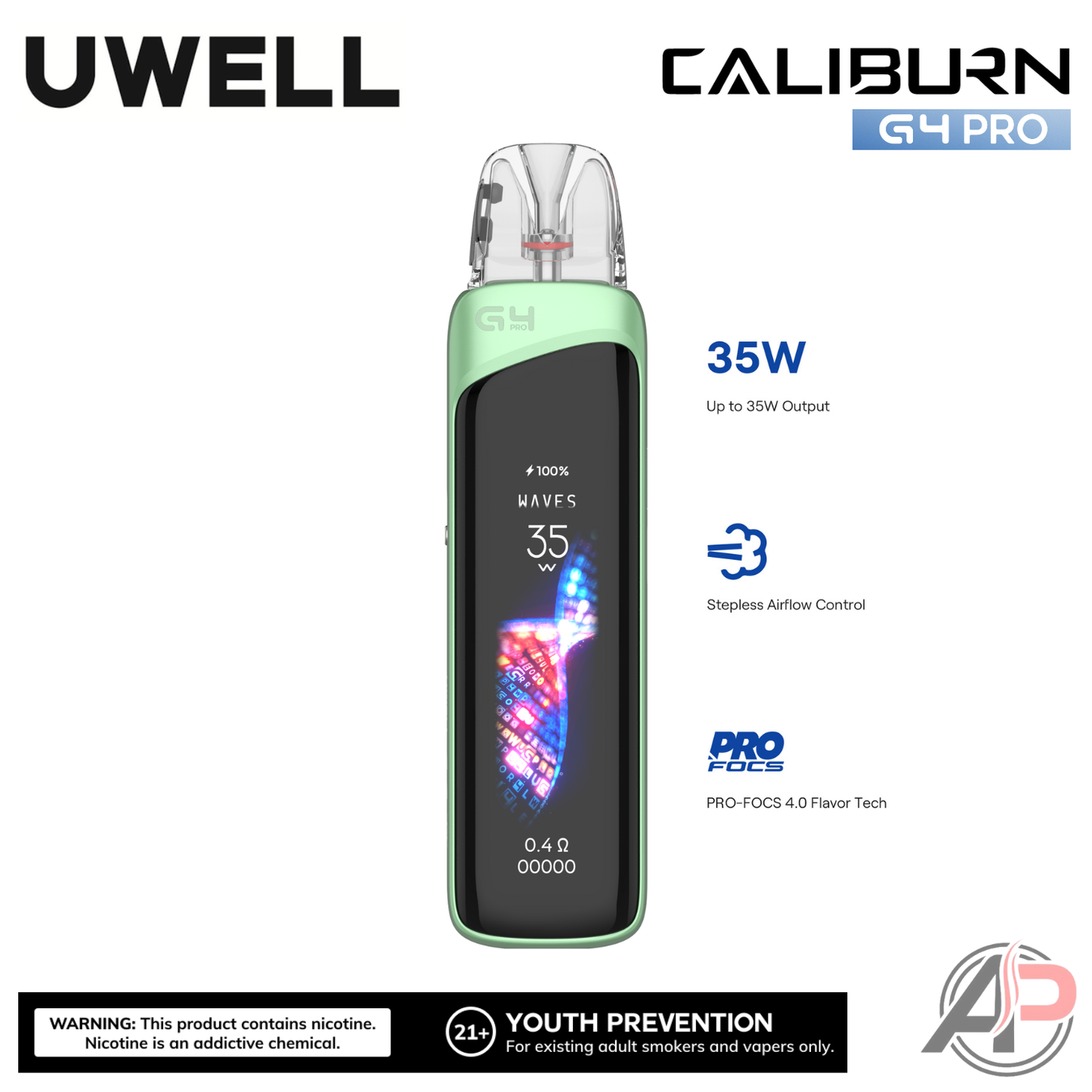 Uwell Caliburn G4 Pro Pods System Starter Kit Device