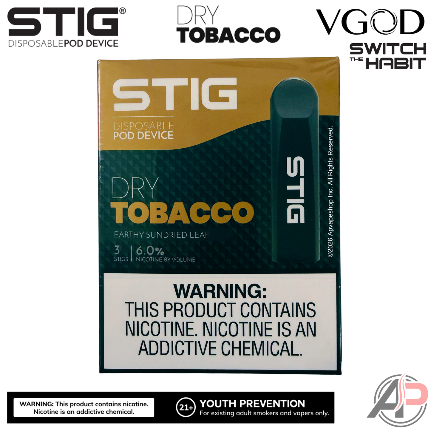 Vgod Stig Disposable Vape Device 3 Pack