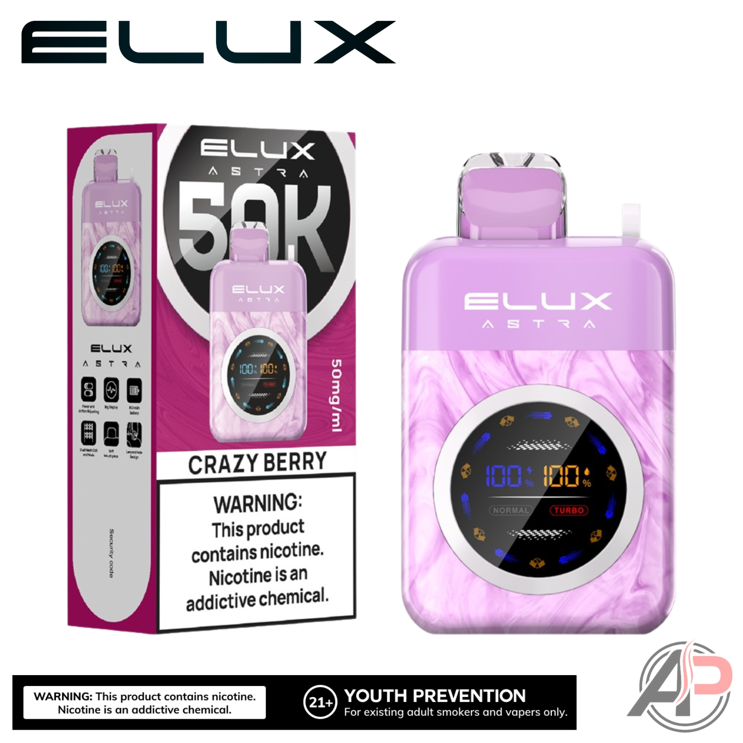 Elux Astra 50000 Puffs Disposable Vape Device