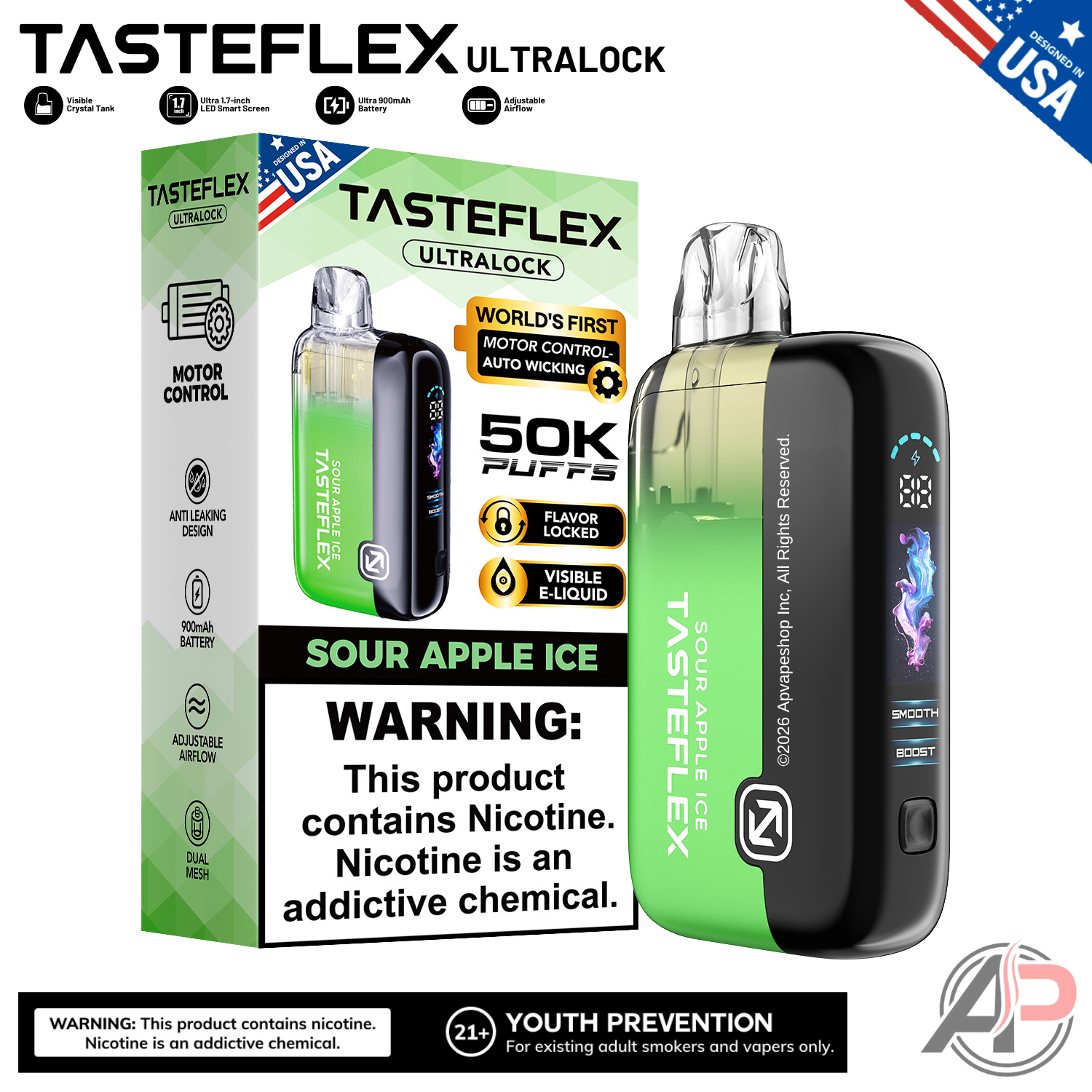 Tasteflex Ultralock 50000 Puffs Disposable Vape Device