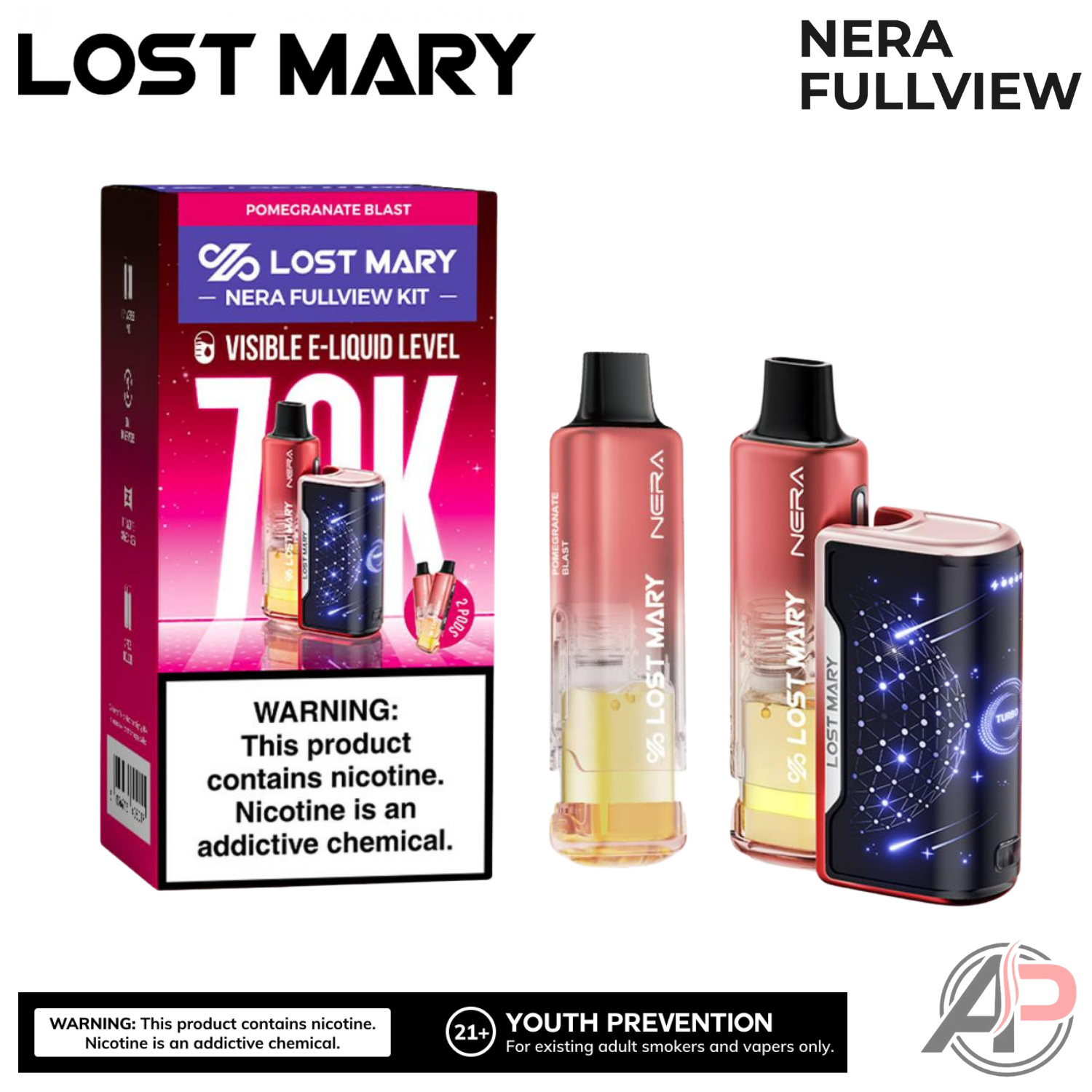 Lost Mary Nera Fullview 70k Puffs Disposable Vape Device Kit