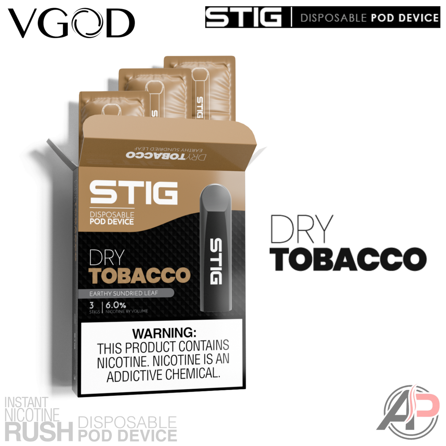 Vgod Stig Disposable Vape Device 3 Pack