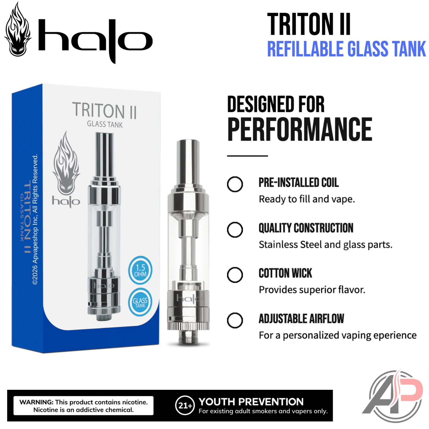 Halo Triton II Glass Tank