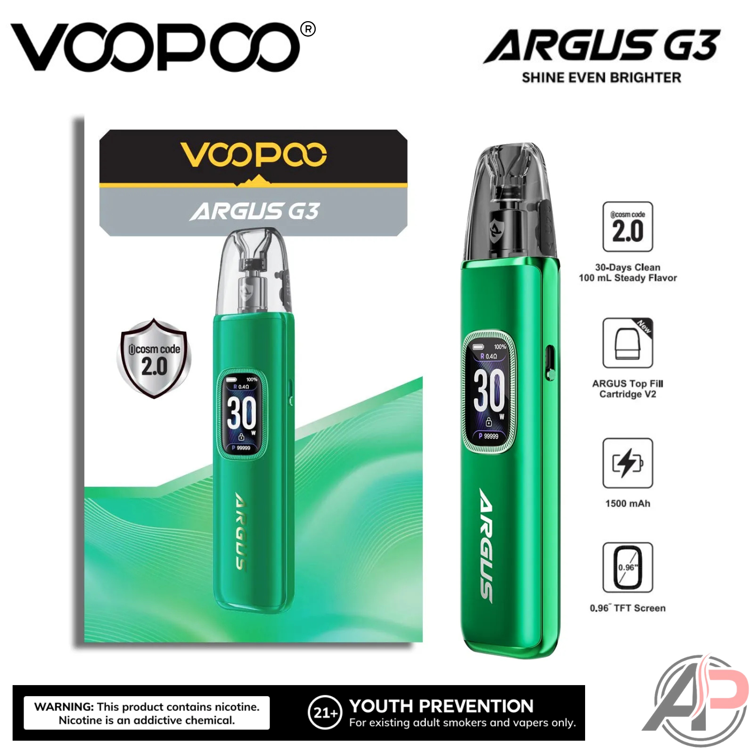 Voopoo Argus G3 30w Pod System Starter Kit Device