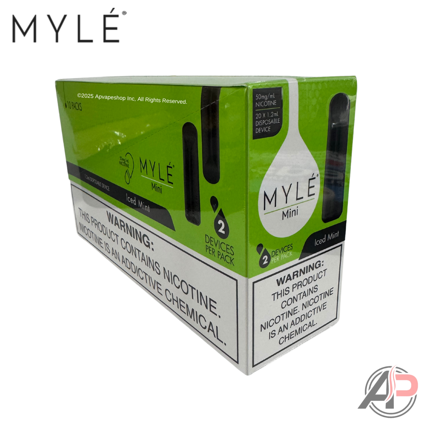 Myle Mini Disposable Vape Device Wholesale Box Iced Mint