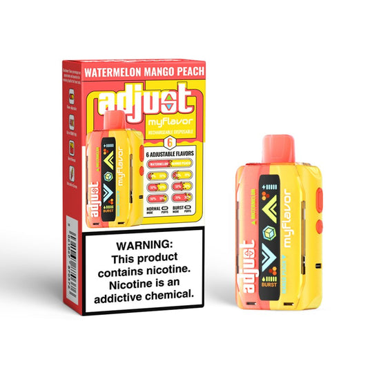 Adjust MyFlavor 40K Puffs Disposable Vape Device Watermelon Mango Peach