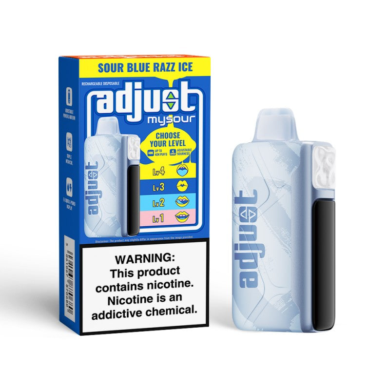 Adjust MySour 40K Puffs Disposable Vape Device Sour Blue Razz Ice