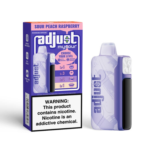 Adjust MySour 40K Puffs Disposable Vape Device Sour Peach Raspberry