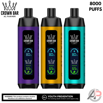where to buy crown bar vape Al Fakher Crown Bar 8000 Puffs Pro DTL Disposable Vape Device – Apvs