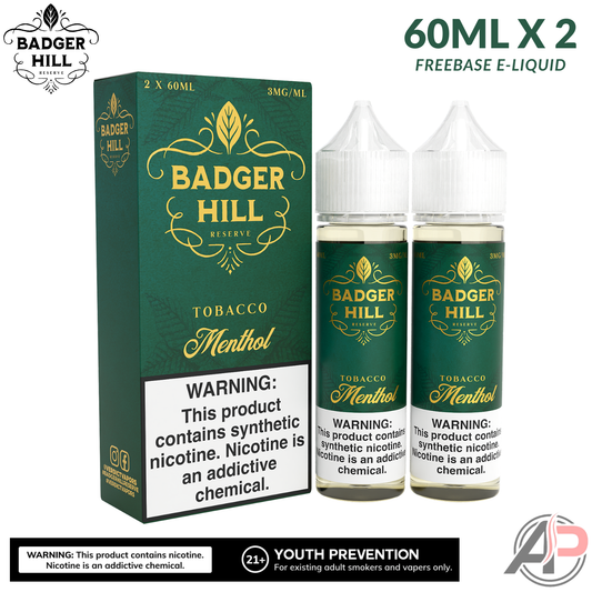 Badger Hill Reserve Menthol Tobacco E-Liquid 120mL