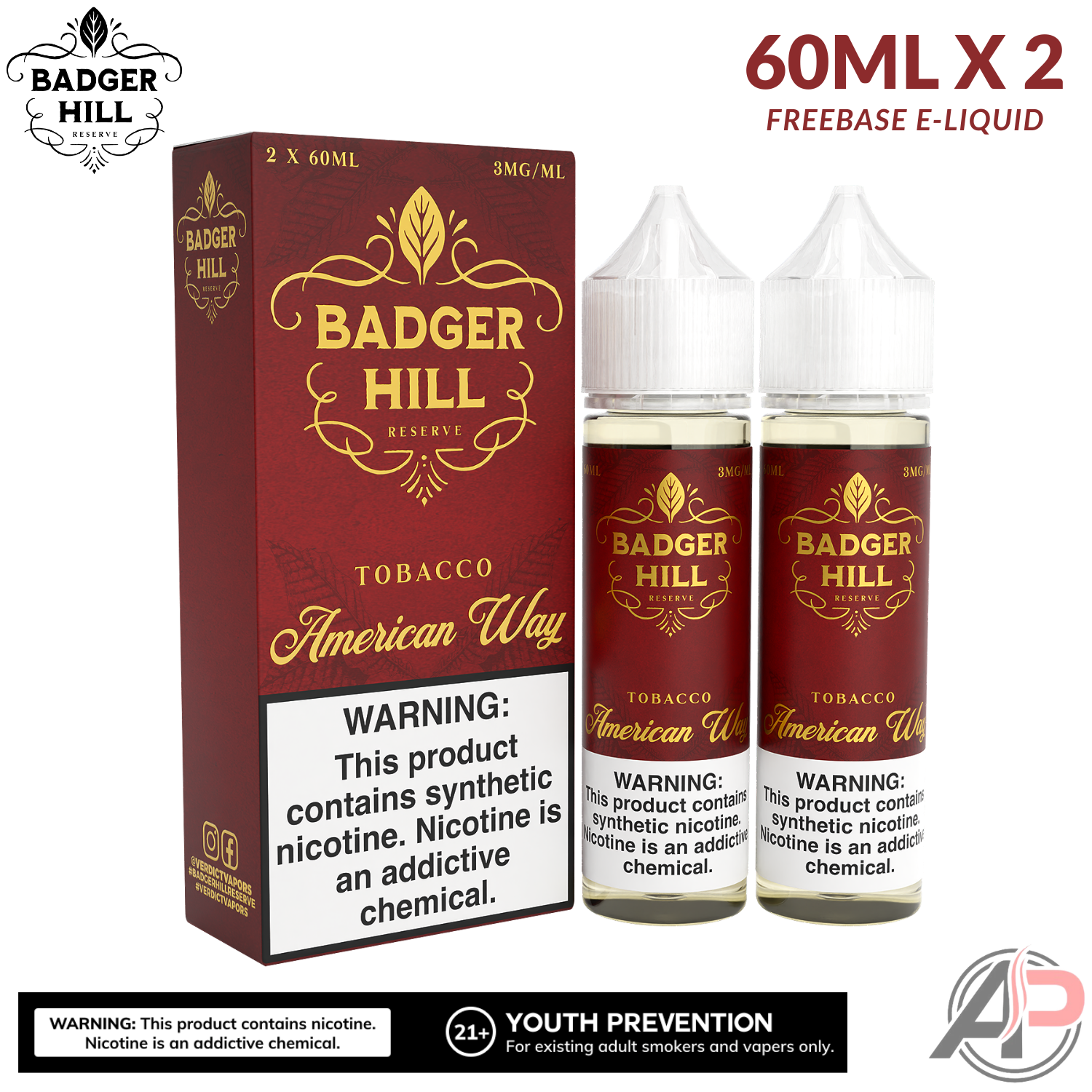 Badger Hill Reserve American Way E-Liquid 120mL
