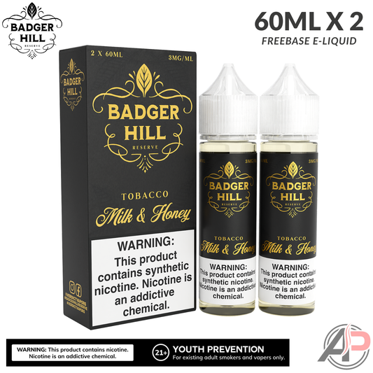 Badger Hill Reserve Milk & Honey E-Liquid 120mL